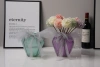 Modern and simple lace diamond-shaped transparent glass vase, countertop, dining table, bedside table ornament Specification image